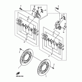 Схема вузла: Переднє гальмо Yamaha FZ6 FZ6 FAZER S2