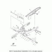 Схема узла: Задний рычаг и Подвеска Yamaha TW200