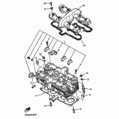 Схема вузла: Головка циліндра Yamaha XJR1200