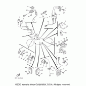 Схема вузла: Електроустаткування (1) Yamaha XV1900 Stratoliner S