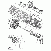Схема вузла: Зчеплення Yamaha XV750 Virago