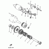 Схема вузла: Привід стартера Yamaha XV1100 Virago