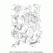 Схема вузла: Бічна кришка Yamaha XV1900 Raider