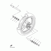 Схема вузла: Переднє колесо Yamaha YZF-R1 R1