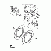 Схема узла: Передний тормоз Yamaha XVS1100 V-Star Silverado