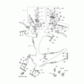 Схема вузла: Передній гальмівний циліндр Yamaha XP500 T-MAX