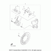 Схема вузла: Задній гальмівний супорт Yamaha XVS950 Bolt C-Spec