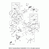 Схема узла: Облицовочные элементы (2) Yamaha FZ6 FZ6R