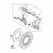 Схема узла: Задний тормозной суппорт Yamaha XV1900 Midnight Star