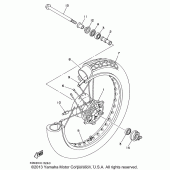 Схема вузла: Переднє колесо Yamaha XV250 Virago