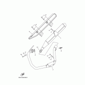 Схема вузла: Вихлопна система Yamaha XT125