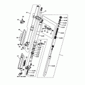Схема узла: Вилка передней оси Yamaha YZ125