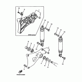 Схема узла: Задний рычаг и Подвеска Yamaha YP250 Majesty