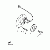 Схема вузла: Токознімна котушка та регулятор Yamaha XJ400 Diversion (S-TYPE)