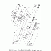 Схема узла: Вилка передней оси Yamaha XV1700 Road Star Midnight Silverado