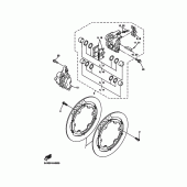 Схема узла: Передний тормоз Yamaha XJR1300