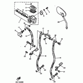 Схема вузла: Передній гальмівний циліндр Yamaha VMX12 V-MAX
