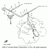 Схема вузла: Пристрій контролю викидів (Calinia) Yamaha XVZ1300 Venture Royale