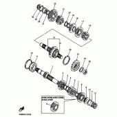 Схема узла: Трансмиссия Yamaha XJR400