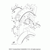 Схема узла: Крыло Yamaha XV1700 Road Star S