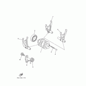 Схема вузла: Копірний вал та Вилки Yamaha YZ250 YZ250F