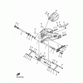 Схема вузла: Задній важіль та підвіска Yamaha YZF-R1 R1M