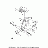 Схема вузла: Задній важіль та підвіска Yamaha XVS650 V-Star Custom