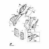 Схема вузла: Бічна кришка Yamaha YZ450F YZ450F