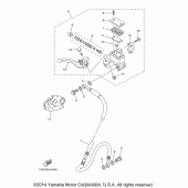 Схема вузла: Передній гальмівний циліндр Yamaha TTR230 TT-R230