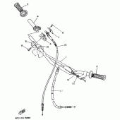 Схема вузла: Кермо та Тросики Yamaha YZ125