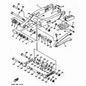 Схема вузла: Задній важіль та підвіска Yamaha WR250 WR250Z