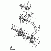 Схема узла: Водяной насос Yamaha YZF750 YZF750