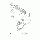 Схема узла: Масляный охладитель Yamaha XJR1300