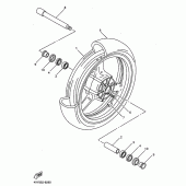 Схема вузла: Переднє колесо Yamaha YZF-R1 R1