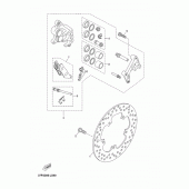 Схема вузла: Переднє гальмо Yamaha YP250 X-MAX