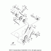 Схема вузла: Розподільний вал та Ланцюг ГРМ Yamaha XVS1100 V-Star Custom (with Flames)