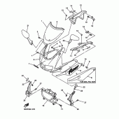 Схема узла: Облицовочные элементы 1 Yamaha FZS600 FAZER