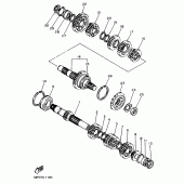 Схема вузла: Трансмісія Yamaha XJ600 Diversion (S-TYPE)