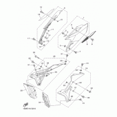 Схема вузла: Бічна кришка Yamaha YZ250 YZ250F