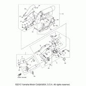 Схема вузла: Вихлопна система Yamaha XVS1300 Stryker