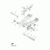 Схема вузла: Задній важіль та підвіска Yamaha XJR400