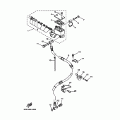Схема вузла: Передній гальмівний циліндр Yamaha TW125