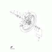 Схема узла: Переднее колесо Yamaha WR250 WR250F