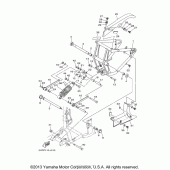 Схема вузла: Задній важіль та Підвіска Yamaha XV1700 Road Star Silverado