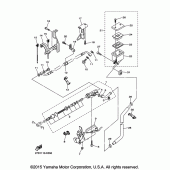 Схема вузла: Задній гальмівний циліндр Yamaha XVS1300 Stryker