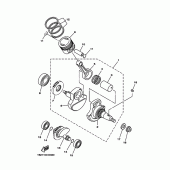 Схема узла: Коленчатый вал и Поршень Yamaha TTR125 TT-R125