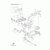 Схема вузла: Задній важіль та підвіска Yamaha TTR110 TT-R110