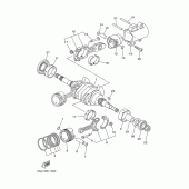 Схема вузла: Колінчастий вал та Поршень Yamaha XP500 T-MAX