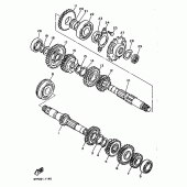 Схема вузла: Трансмісія Yamaha XT600 XT600