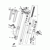 Схема узла: Вилка передней оси Yamaha TT600